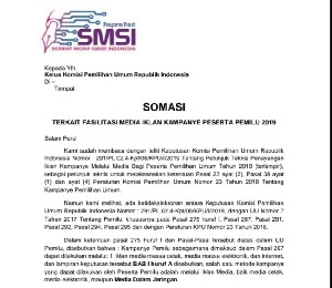 Dinilai tidak mengakomodir media daring, SMSI Somasi KPU RI