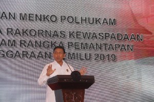 Menko Polhukam Lakukan Checking Terakhir Jelang Pemilu Serentak