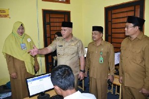 Bupati Shabela Tinjau Pelaksanaan UNBK SMA sederajat di Takengon