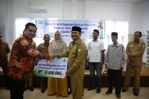 Bupati Terima Bantuan Dana CSR Program Kota Tanpa Kumuh 2019