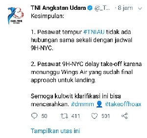 Jet Tempur Dituding Penyebab Gagal Take Off Penerbangan Prabowo, Ini Klarifikasi TNI AU