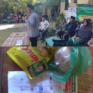 Caleg Partai PPP Bagi Sembako di Peusangan Selatan