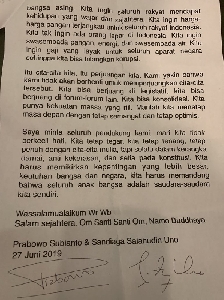 Gugatannya Ditolak MK, Ini Seruan Prabowo-Sandi Untuk Pendukung