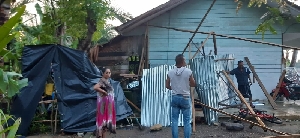 Angin Kencang Rusak 3 Rumah di Bireuen