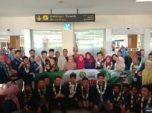 Bawa Pulang 5 Medali, Kontingen KSM dan MYRES Aceh Disambut Bak Pahlawan